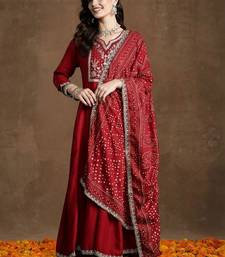 Women Ethnic Motifs Embroidered Panelled Thread Work Kurta with Trousers & With Dupatta