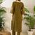 Women Floral Embroidered Regular Sequinned Pure Cotton Kurta with Trousers