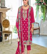 Women Ethnic Motifs Embroidered Kurta with Trousers & Dupatta