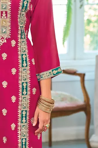 Women Ethnic Motifs Embroidered Kurta with Trousers & Dupatta