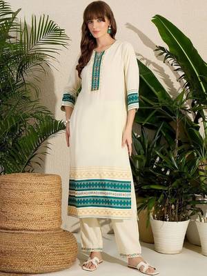 Women Ethnic Motifs Embroidered Regular Kurta with Trousers & With Dupatta 6