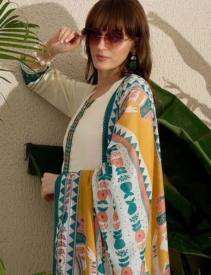 Women Ethnic Motifs Embroidered Regular Kurta with Trousers & With Dupatta 7