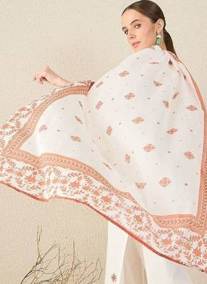 Women Floral Embroidered Cotton Kurta with Trousers & Dupatta 3