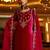 Floral Yoke Design Sequinned Velvet Straight Kurta With Trousers & Dupatta