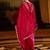 Floral Yoke Design Sequinned Velvet Straight Kurta With Trousers & Dupatta
