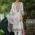 Floral Yoke Design Square Neck Thread Work A-Line Kurta With Trousers & Dupatta