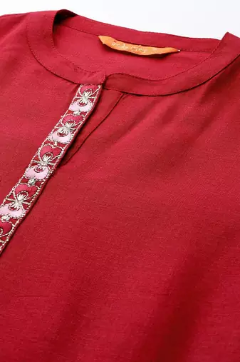 Ethnic Motifs Embroidered Regular Kurta with Trousers & Dupatta