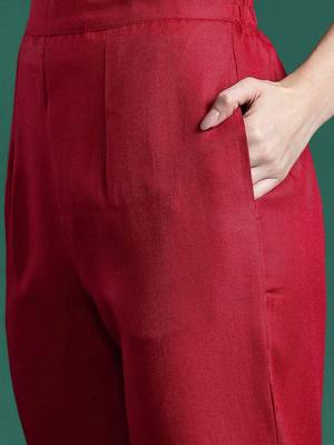 Ethnic Motifs Embroidered Regular Kurta with Trousers & Dupatta 3