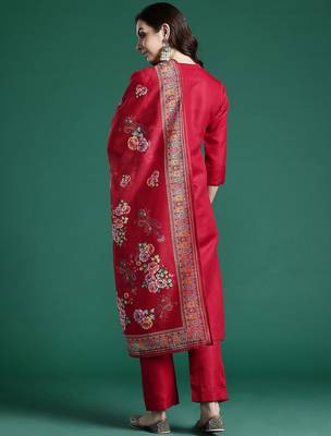 Ethnic Motifs Embroidered Regular Kurta with Trousers & Dupatta 6
