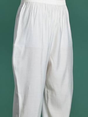 Embroidered Kurta with Trousers & Dupatta 4