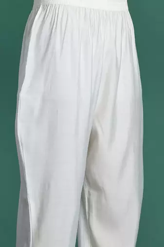 Embroidered Kurta with Trousers & Dupatta