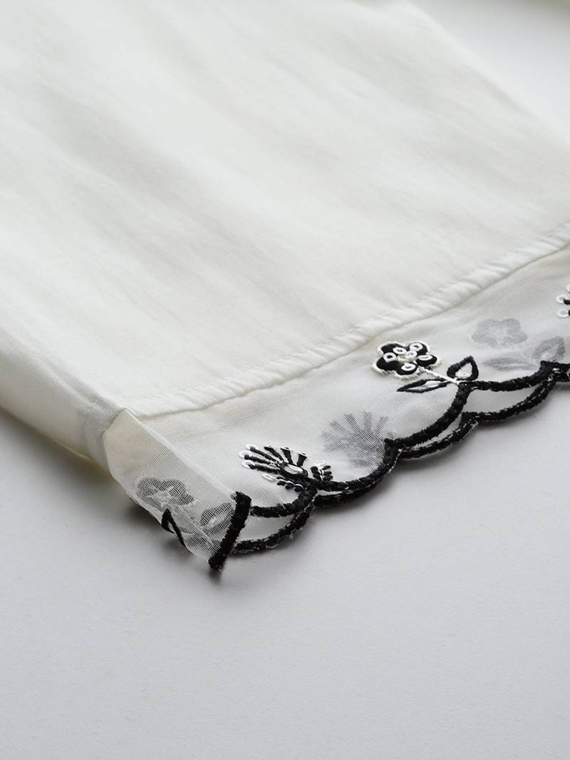 Embroidered Kurta with Trousers & Dupatta