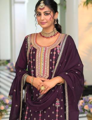 Women Ethnic Motifs Embroidered Regular Mirror Work Kurta with Palazzos & With Dupatta 2
