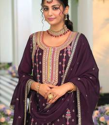 Women Ethnic Motifs Embroidered Regular Mirror Work Kurta with Palazzos & With Dupatta