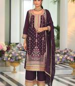 Women Ethnic Motifs Embroidered Regular Mirror Work Kurta with Palazzos & With Dupatta