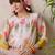 Floral Printed Pleated Round Neck Pure Cotton A-Line Kurta With Trousers