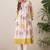 Floral Printed Pleated Round Neck Pure Cotton A-Line Kurta With Trousers