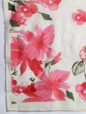 Floral Printed Regular Pure Cotton Kurta with Trousers & With Dupatta 4