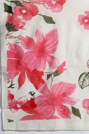 Floral Printed Regular Pure Cotton Kurta with Trousers & With Dupatta