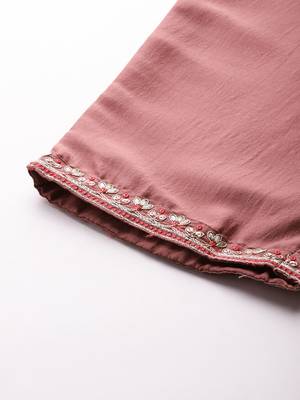 Ethnic Motifs Embroidered Sequinned Kurta with Trousers & With Dupatta 8