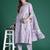 Floral Printed Pleated Pure Cotton Kurta With Trousers & Dupatta