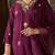 Floral Embroidered Thread Work Kurta With Trousers And Dupatta