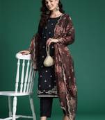 Ethnic Motifs Embroidered Sequinned Kurta With Trousers & Dupatta