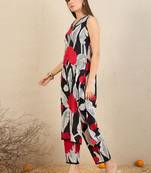 Floral Printed Pure Cotton Straight Kurta With Trousers