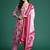 Printed Empire Mirror Work Pure Cotton Kurta With Trousers & Dupatta