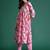 Printed Empire Mirror Work Pure Cotton Kurta With Trousers & Dupatta