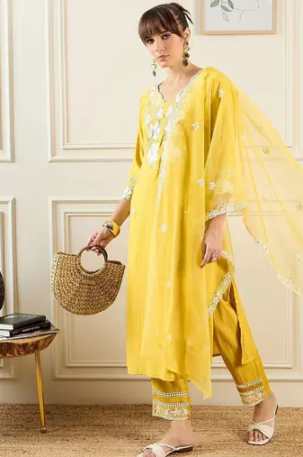 Women Yellow Kurta Sets