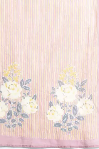 Women Floral Printed Thread Work Pure Cotton Kurta With Trousers & Dupatta