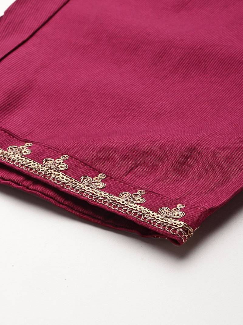 Women Embroidered Straight Kurta Set