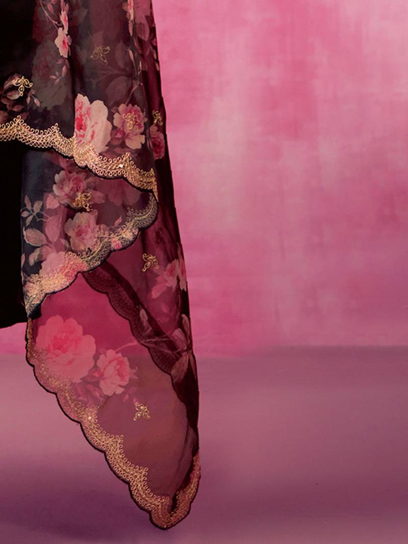 Women Floral Embroidered Regular Kurta Trousers With Dupatta