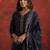 Motifs Embroidered Pure Cotton V-Neck Straight Kurta With Trousers & Dupatta