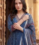 Women Floral Printed Regular  Cotton Kurta with Trousers & With Dupatta