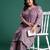 Plus Size Regular Beads and Stones Notched Round Neck Kurta with Palazzos