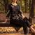 Women Floral Embroidered Regular Thread Work Liva Kurta with Trousers