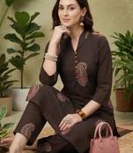 Women Paisley Printed Regular  Cotton Kurta with Trousers
