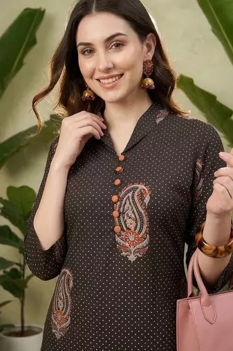Women Paisley Printed Regular Pure Cotton Kurta with Trousers