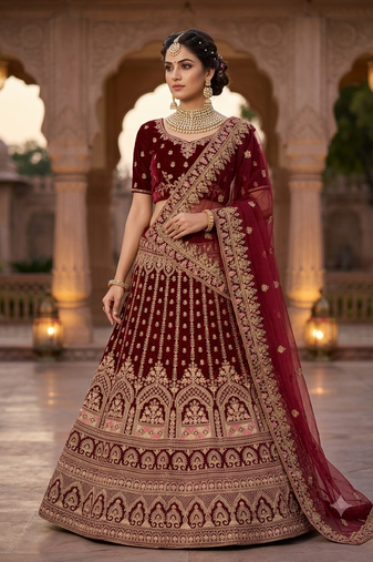 mahroo wedding designer lehanga chuni set dress 
