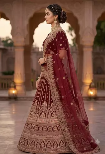 mahroo wedding designer lehanga chuni set dress 