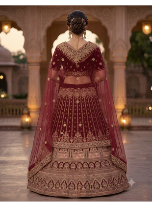 mahroo wedding designer lehanga chuni set dress  3