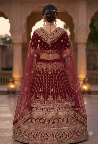 mahroo wedding designer lehanga chuni set dress 
