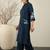Women Floral Printed Mandarin Collar Pure Cotton Kurta with Trousers