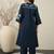 Women Floral Printed Mandarin Collar Pure Cotton Kurta with Trousers
