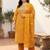 Plus Size Thread Work Pure Cotton Kurta with Trousers & With Dupatta