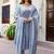 Floral Printed Empire Pure Cotton A-Line Kurta With Trousers & Dupatta