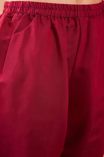 Embroidered A-Line Kurta With Trousers & Dupatta