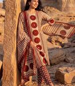Women Printed Regular Mirror Work Pure Cotton Kurta with Trousers & With Dupatta